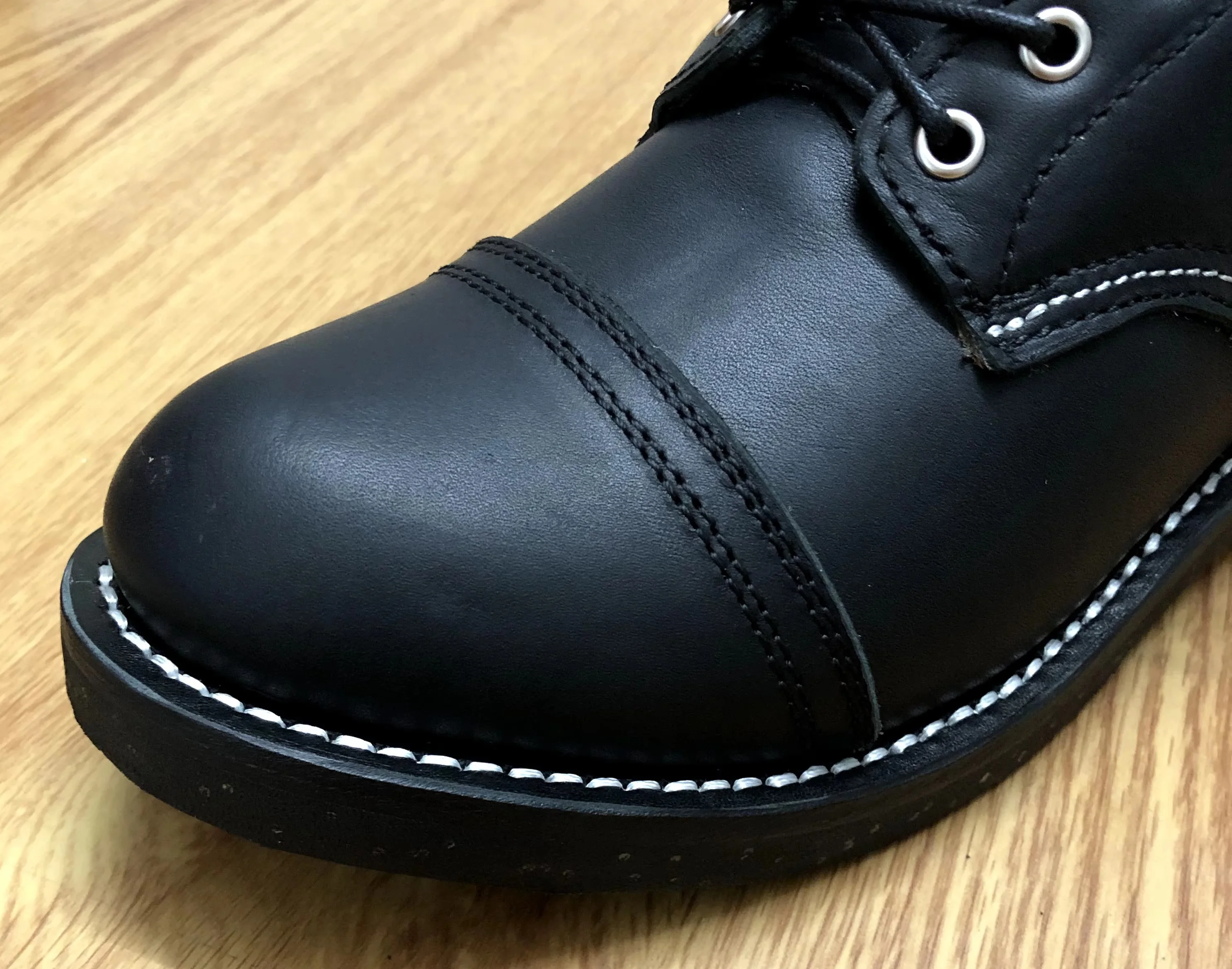 YQ811 Men Warm Fleece Wool Inner Leather Work Boots Goodyear Welted Cap Toe Retro Biker Boots Winter Outdoor Daily Wear Ankle