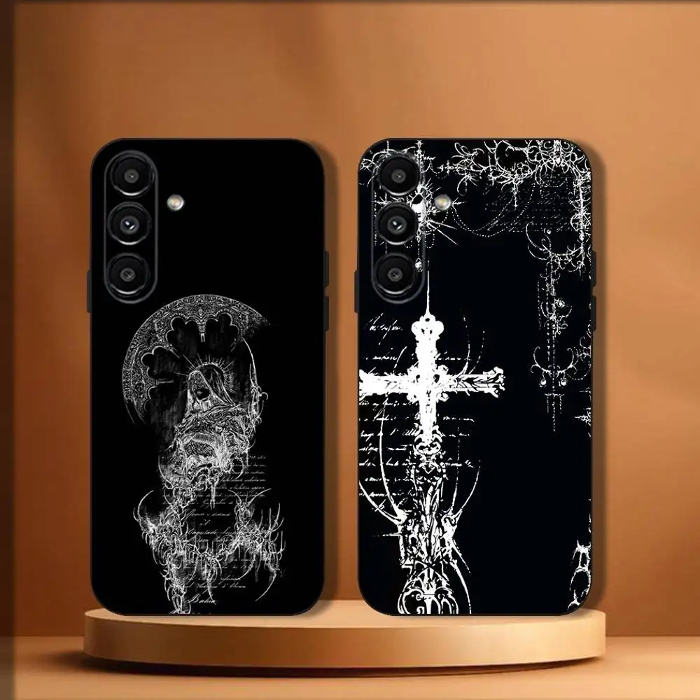 

Gothic Cyber Sigils Phone Case For Samsung Galaxy A20,A21s,A22,A31,A32,A52,A53,A72,73,A80 Soft Black Cover