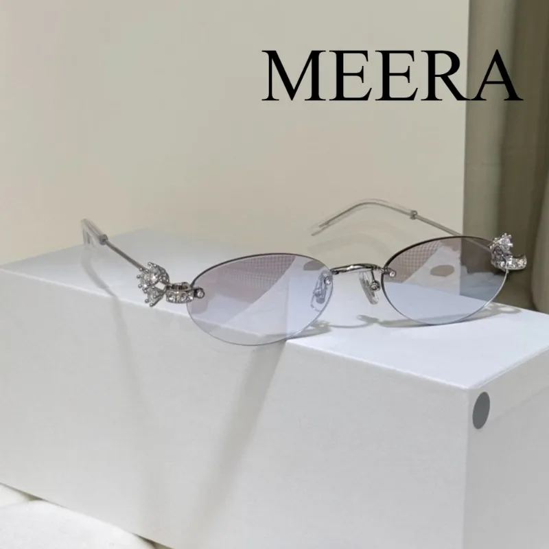 

Korea Oval Cat Eye Personalized Gm Diamond-Encrusted Sunglasses For Women And Men Classic Outdoor Beach Party Aesthetics Shade