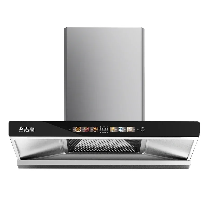 Top Suction Range Hood for Household Kitchen - T-Type, Large Suction, European Style Oil Suction Machine with Automatic Cleaning