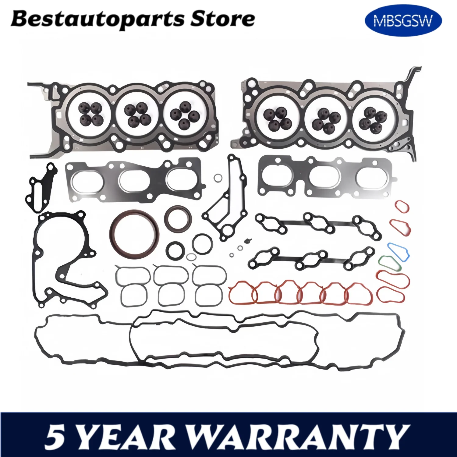 

Комплект прокладок головки блока цилиндров G6DH для Kia Sorento, Sedona, Hyundai Santa Fe 3.3L 2011-2019 гг.
