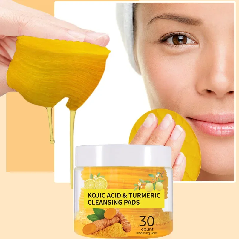 Turmeric cleansing pads facial cleansing towels deep cleansing exfoliating brightening complexion increasing gloss Skincare