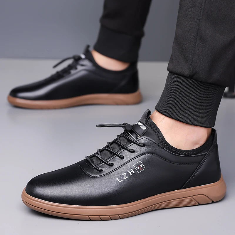 

Новинка 2023 года для мужчин, удобная обувь для вождения на мягкой подошве, классическая универсальная прогулочная обувь, мужские лоферы, модная повседневная кожаная обувь