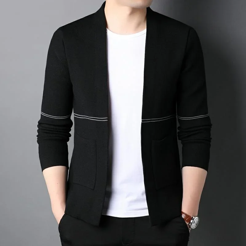 

Top Grade New Autum Brand Fashion Winter Knit Japanese Street Wear Mens Cardigan Sweater Plain Casual Coats Jacket Men Clothing