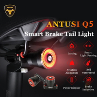 ANTUSI Q5/Q3/Q1 Bicycle Taillight MTB Road Bike Rechargeable  Waterproof Cycling Safety Lamp CNC Aluminum Alloy Bike Rear Light