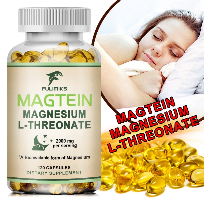 Magnesium L-threonate, Magnesium L-threonate, Brain Health, Memory & Attention, Gluten Free, Vegetarian, Non-GMO, 120 Capsules