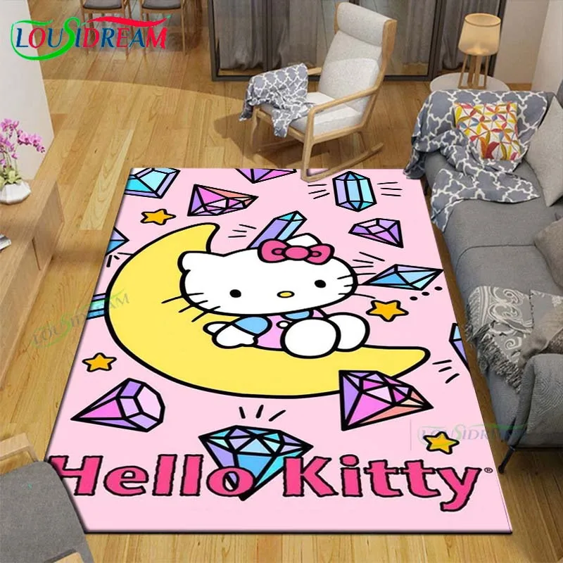 

Hot HelloKitty Cartoon Cat Carpet Outdoor Rug Area Rug Non-slip Carpet Bedroom Decor Carpet for Kids Luxury Birthday Gift
