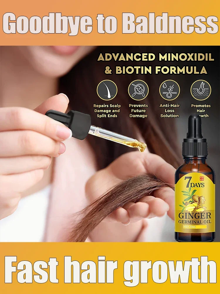 

Biotin Ginger Hair Growth Oil, Hair Thicker Essence For Men & Women, Hair Regrowth Treatment For Stronger Thicker Longer