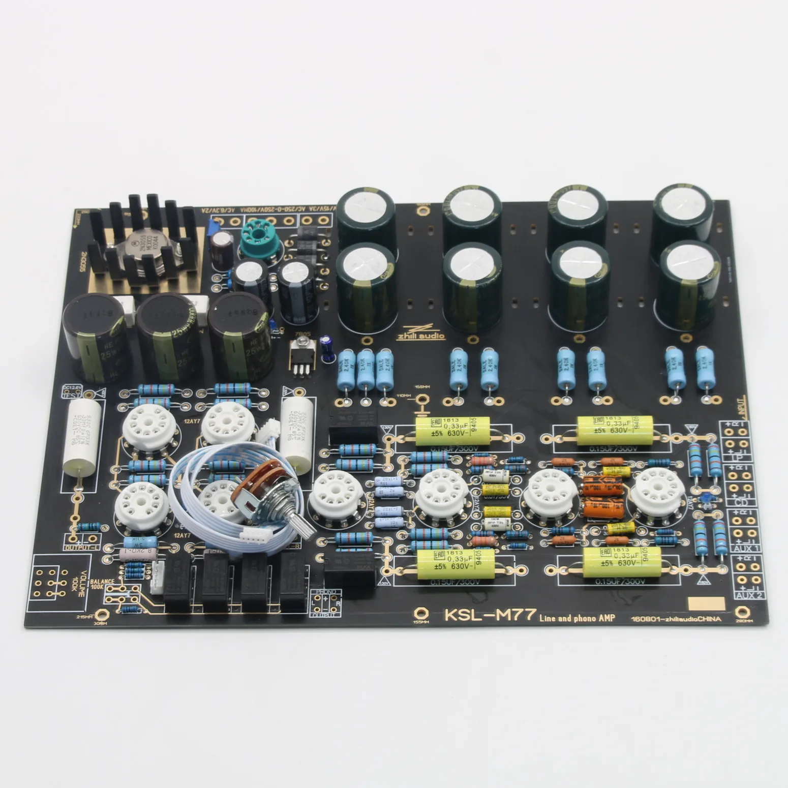 

Assemble 12AY7 Vacuum Tube Preamplifier Board With Phono Sound Amplifie Based on KONDO(AUDIONOTE) M77 Circuit