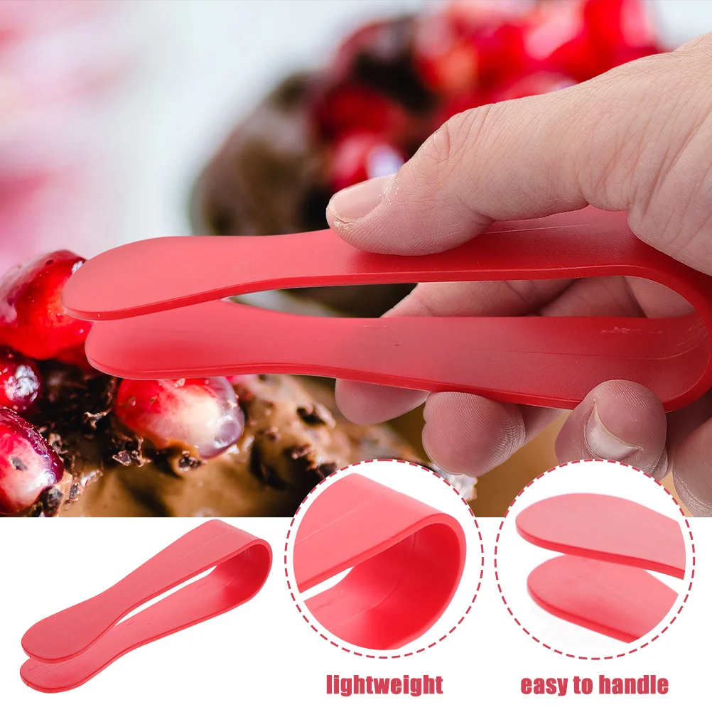 Pinzas de plástico para aperitivos para niños, juego de simulación para barbacoa, hornear, asar, servir comida, pinzas para niños pequeños, herramientas artesanales con cuentas, 3 uds.