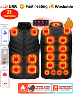 European Sizes 9/15/21 Areas Usb Heated Vest Usb Electric Heating Vest Heated Bodywarmer Usb Inner Heated Jacket Winter