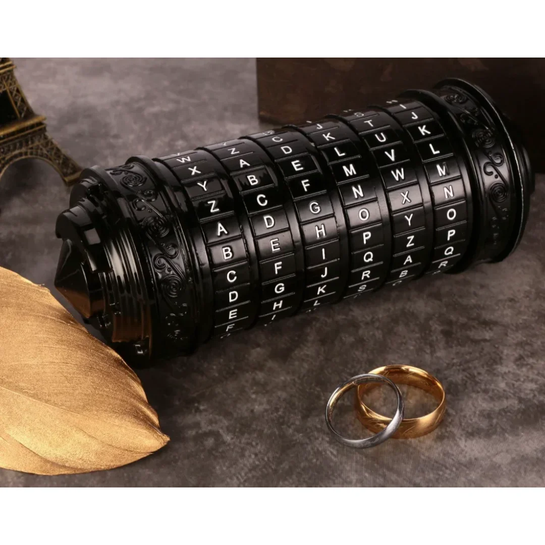 Code Toys Metal Cryptex Locks Da Vinci Educational Toys Valentine'S Day Gift Wedding Gifts Mother'S Day Letter Password Escape