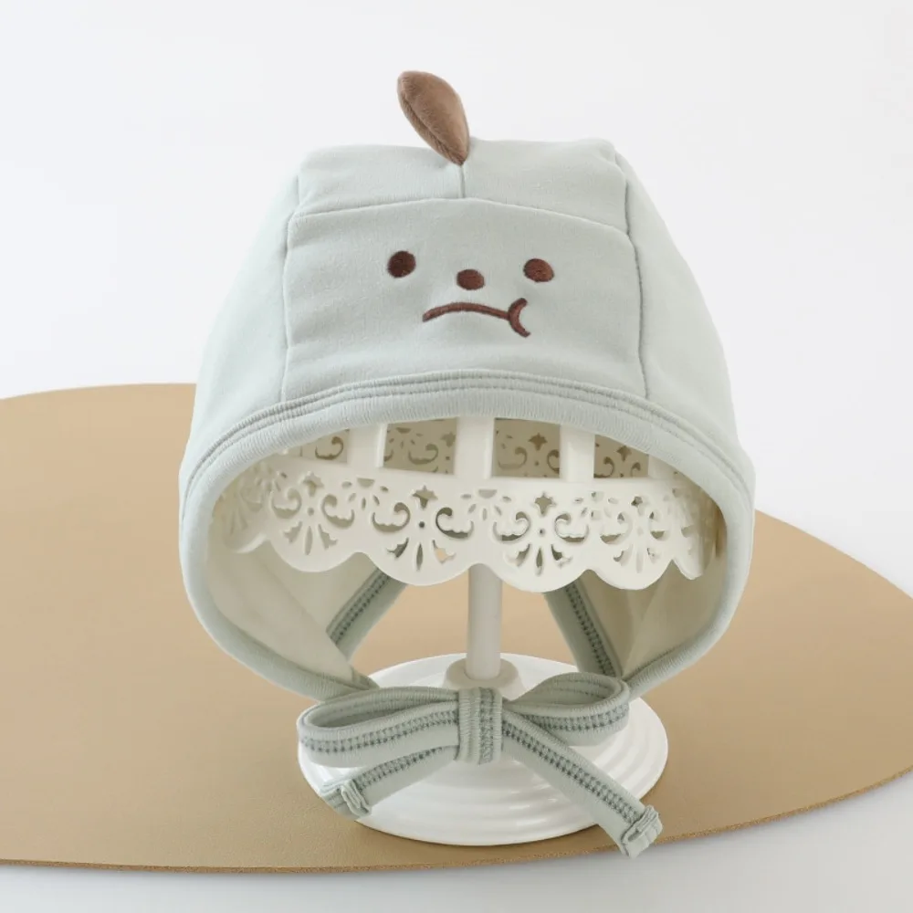 

Ins Cute Baby Fetal Cap Polka Dot Animals Newborn Beanie Hat Tie Strap Windproof Infant Bonnet Hat Photography Props