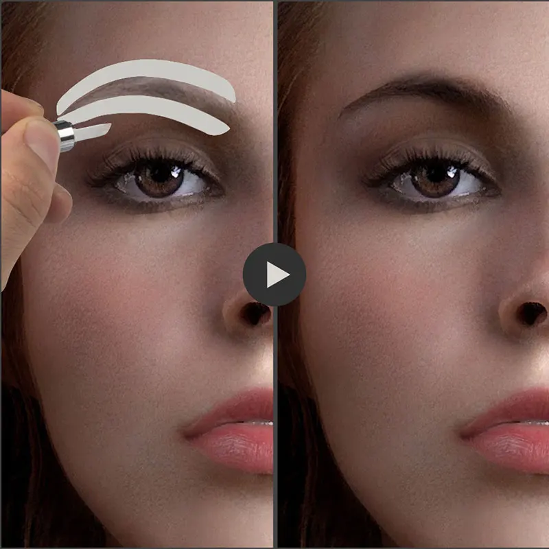 10 vellen wegwerp wenkbrauw ontwerp stencil wenkbrauw tint airbrush extra sticker wenkbrauw vormgeven sjabloon make-up tools