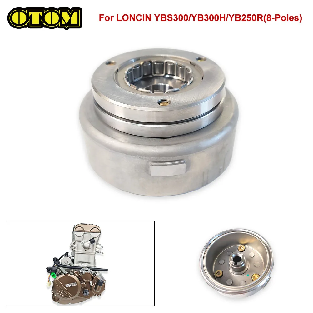 

For LONCIN Motorcycle Starter Rotor Magnetic Cylinder Overrunning Clutch Magneto Fly Wheel YBS300 YB300H YB250R Accessories Part