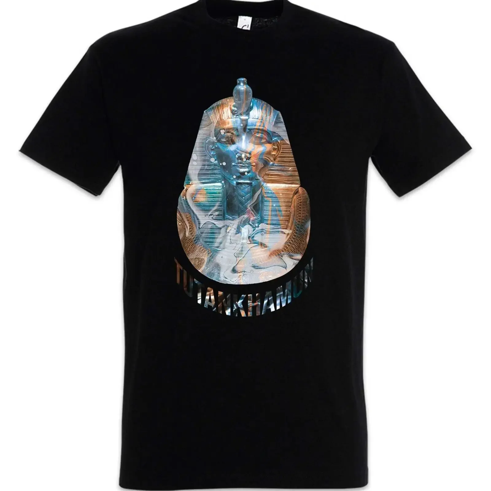 Tutankhamun T Shirt God Spiynx Mask Pharao Anubis Mummy Seth Egypt Portrait vintage Washed Unisex Casual Slightly Soft