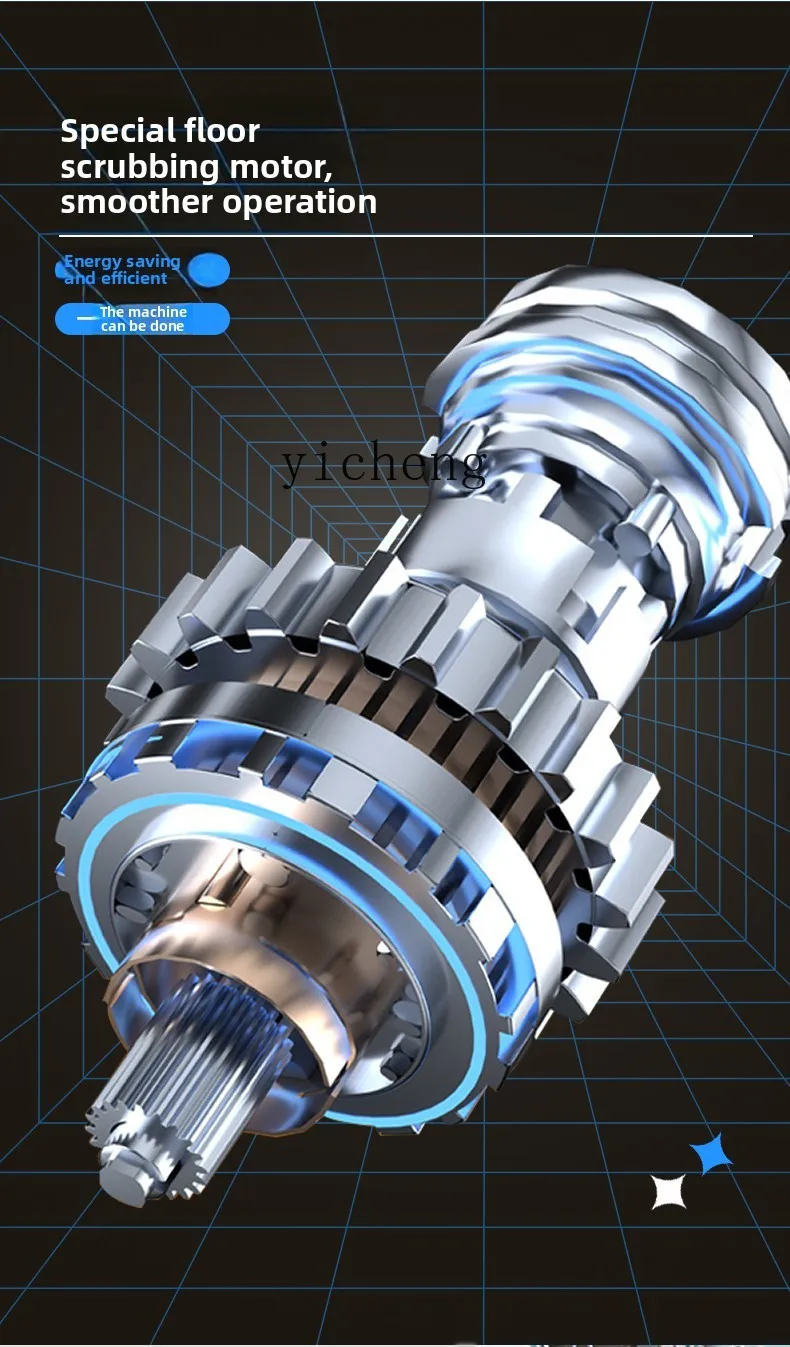 TQH mesin cuci lipat dorong tangan pel listrik kecil pusat perbelanjaan mesin penyapu supermarket kantor