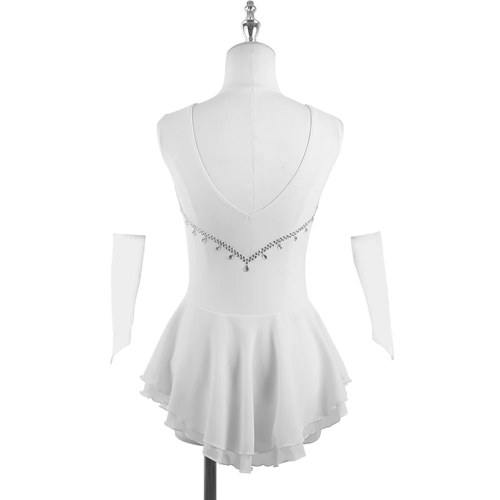 Zagitova Kunstschaatsjurk Dames Meisjes Schaatsrok Prestatie Competitie Wit Blauw Roze Mesh Rok