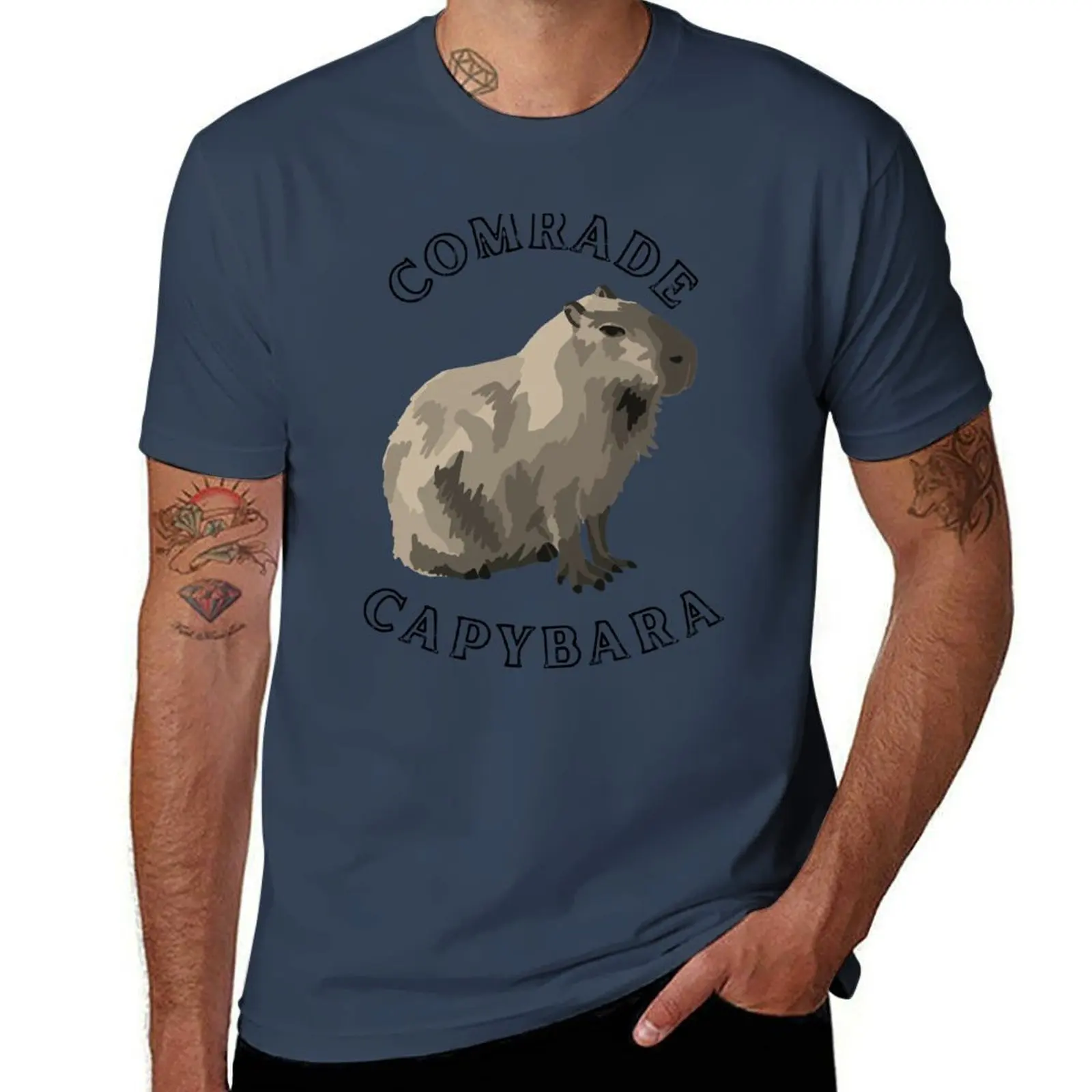 Capybara Comrade T-Shirt Big and Tall Loose Fit T-Shirt