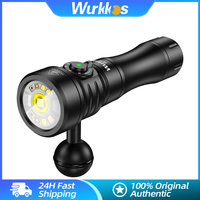 Wurkkos DL08 Diving Lamp 3600LM Rechargeable Flashlight 660nm Red Light 365nm UV Torch 21700 Underwater Lantern Magnetic Switch