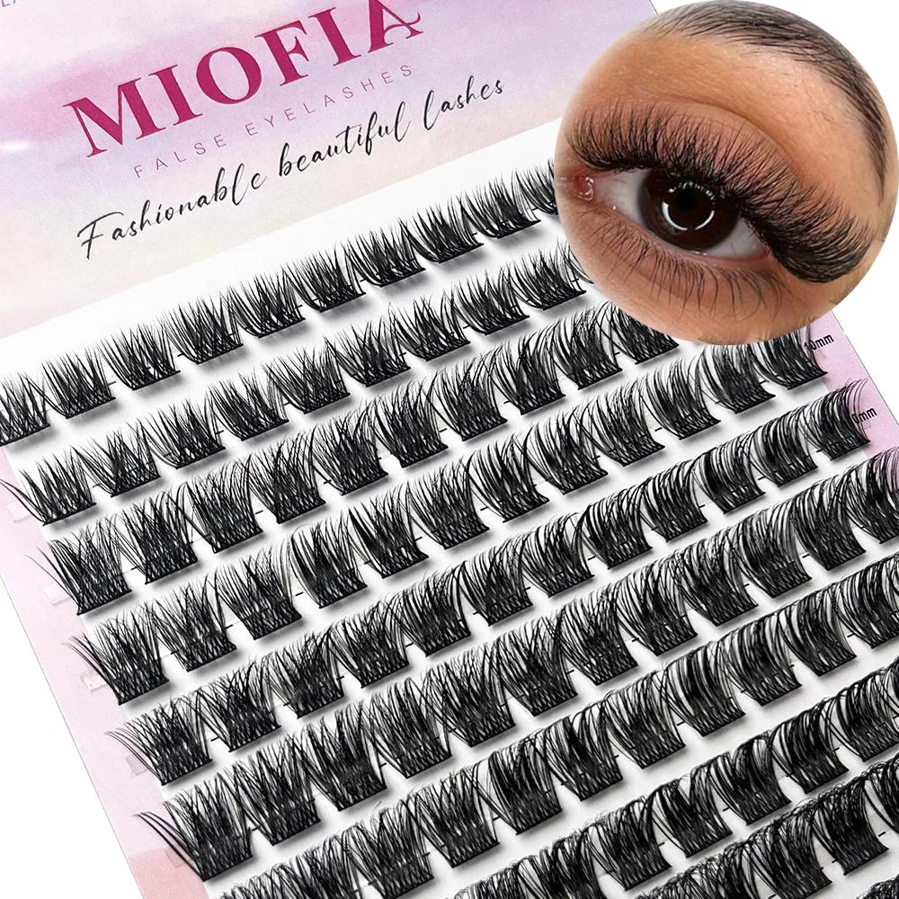 Picture 3: 120 Clusters D Curl Lash Clusters 8-14mm Mixed Length 3D Natural Soft DIY Individual Eyelash Extensions Reusable Lashes