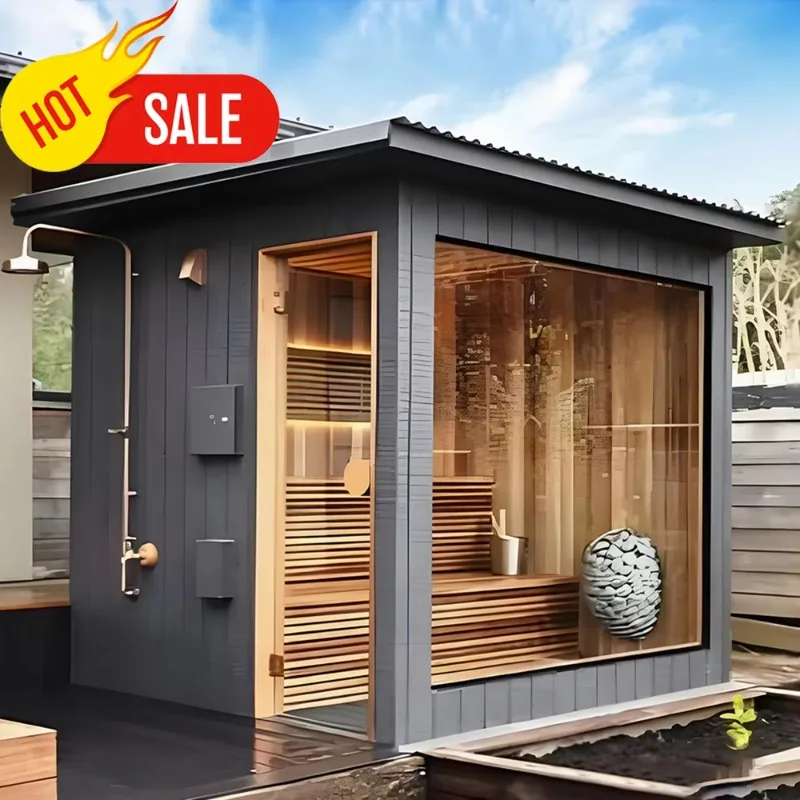 مناسبة لـ Bckyrd of the Vill Esy-instlltion 4-6 أشخاص ذات نوعية جيدة في الهواء الطلق الشمس مكعب خشبي الشمس المربعة مع موقد