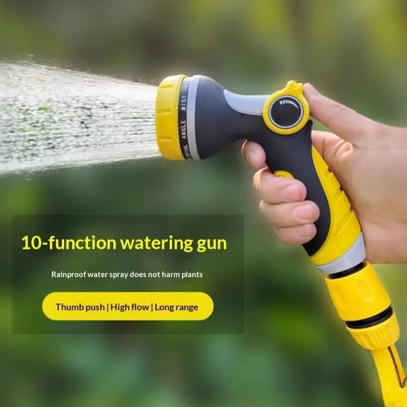 Garden Hose Nozzle Sprayer 10 Modes Heavy Duty Handheld Water Hose Nozzle High Pressure Garden Sprayer For Watering Plants Lawns