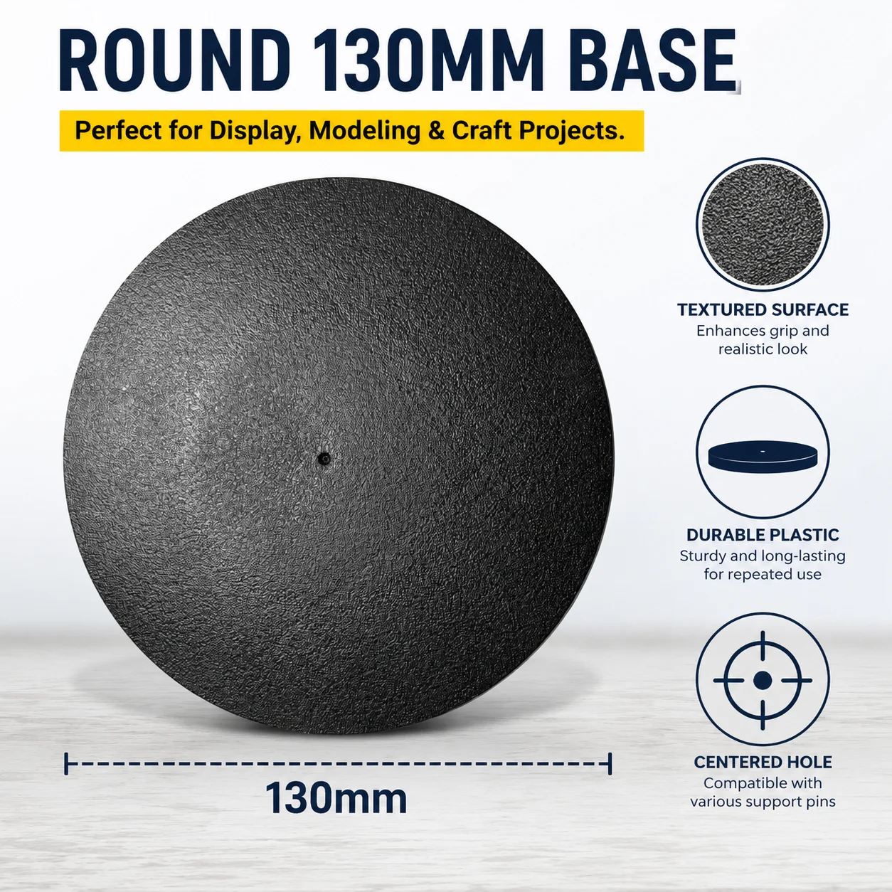 130mm Round Bases - Miniatures Bases for  40k models view 6
