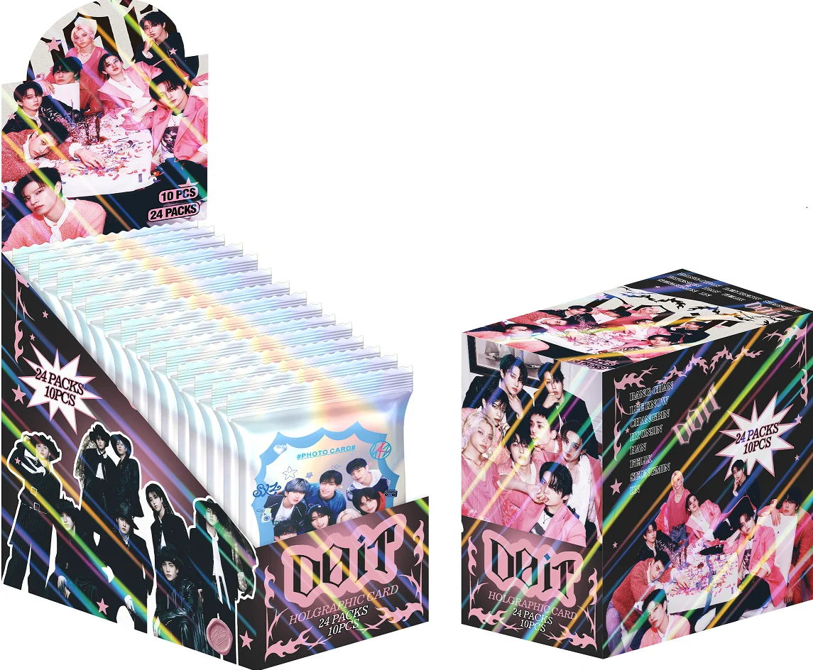 SKZOO 스트레이 키즈 DOIT 앨범 컬렉션 카드 랜덤 카드 블라인드 박스, 스트레이 키즈 팬 컬렉션 기념품 팬 서포트 기념 카드