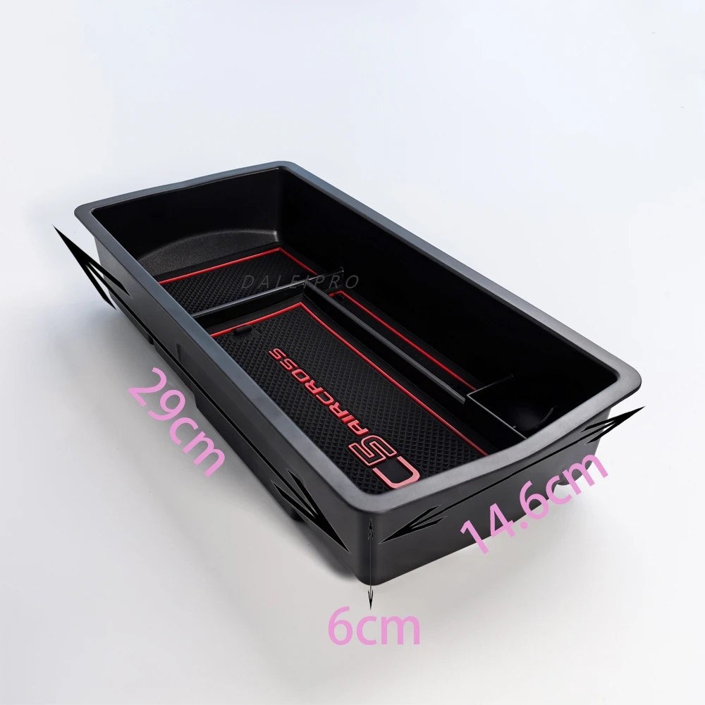 For Citroen C5 Aircross 2017-2023 Car Armrest Storage Box Center Console Organize Tray Storage Box Central Tidying Accessories