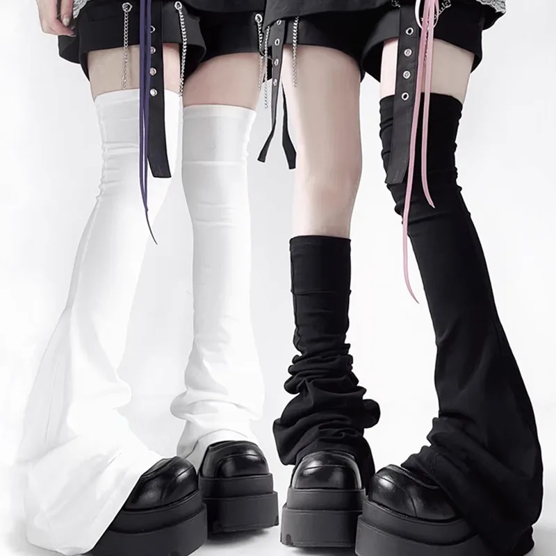 

Punk Y2K Leg Warmer Stockings Elastic Slimming Socks Japanese Subcultural Spicy Girls Over The Knee Horn Cuffs Sexy Accessories