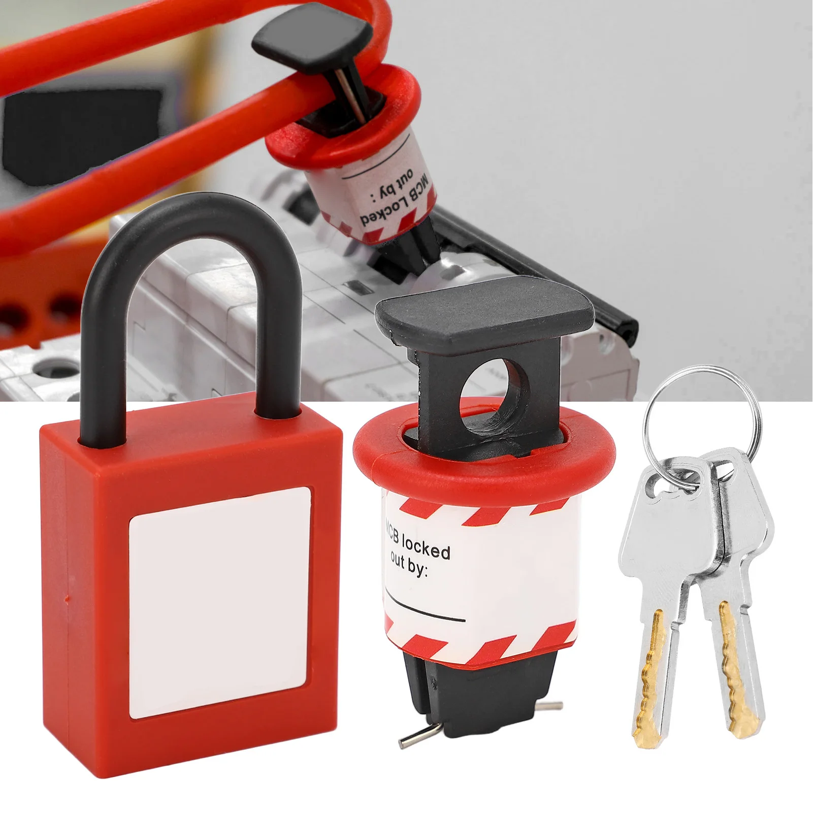 

Breaker Lock Circuit Breaker Lockout Device Energy Isolation Reinforced Standard Pin Out with Padlock for Electrical Air