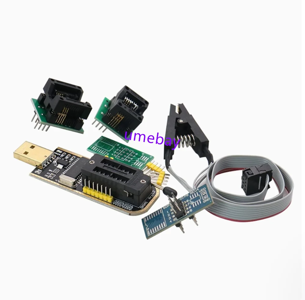 1 peça/ch341 programador placa-mãe usb roteamento lcd bios flash 24 25 queimador