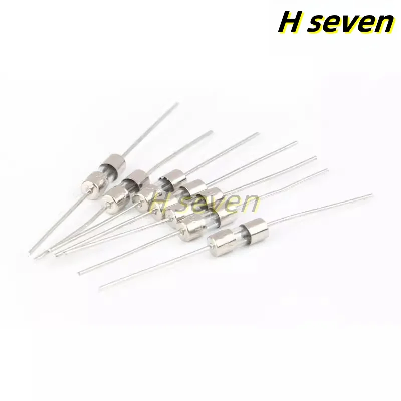 50pcs Glass fuse tube with pins 3x10mm quick disconnect fuse 250V 0.5A 1A 2A 3A 5A 10A