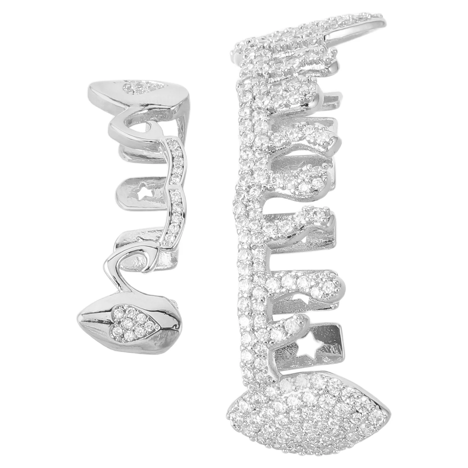 

1 set 1 Set Copper Teeth Grill Hip Hop Costume Dental Accessories Halloween Fake Tooth Cap Party Dress Up Irregular Hollow Bling