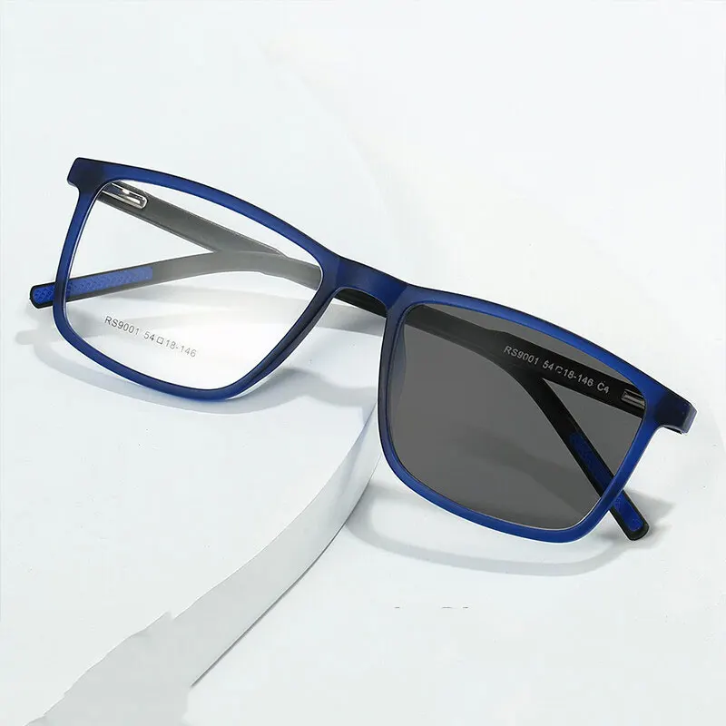 Customized Prescription Myopia Glasses Men's TR90 Business Reading Glasses Smart Color-changing Refractive Power+25 To+400