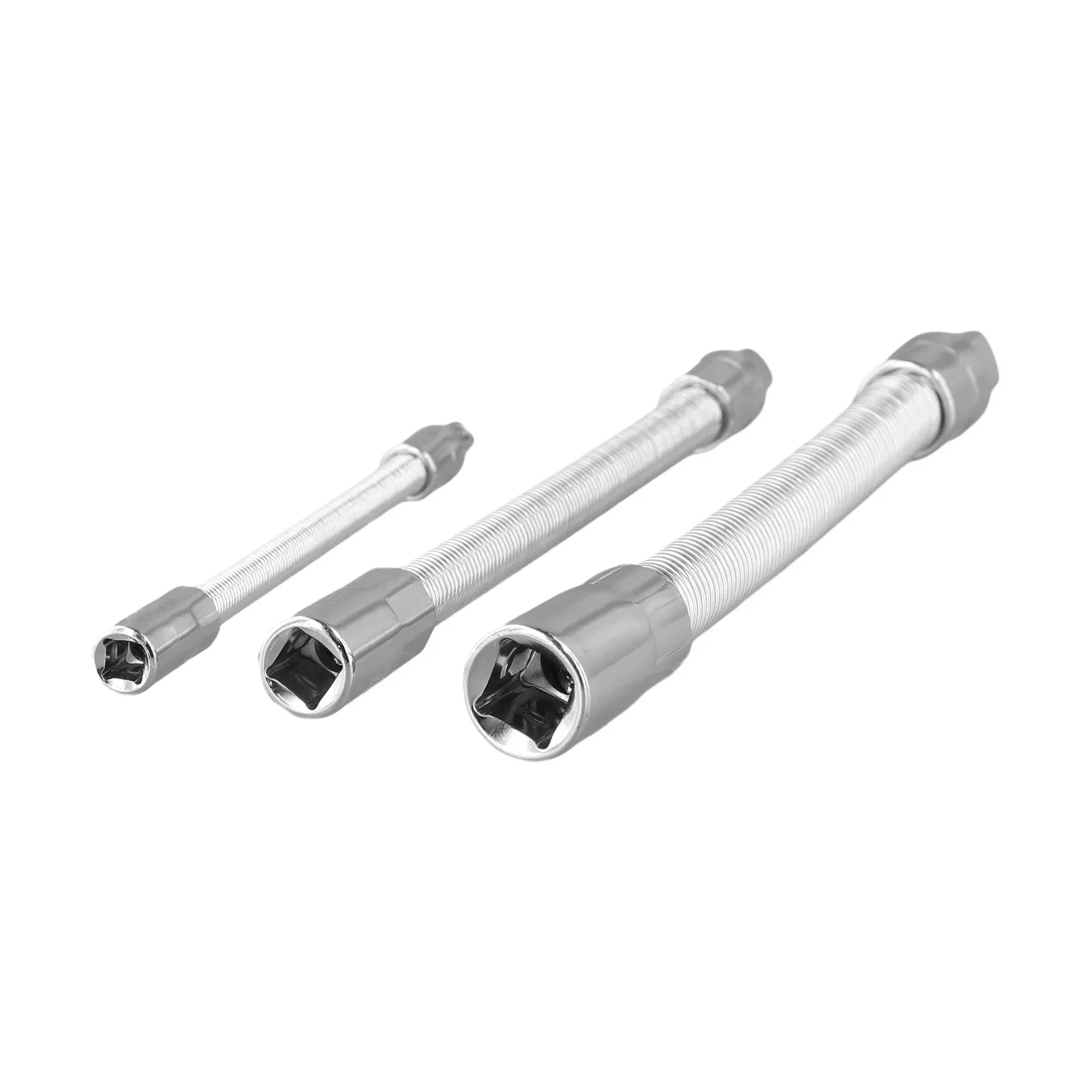 

Adjustable Socket Tool Flexible Socket Extension For Automotive Use 3-piece Set Flexible Installation Metal Construction