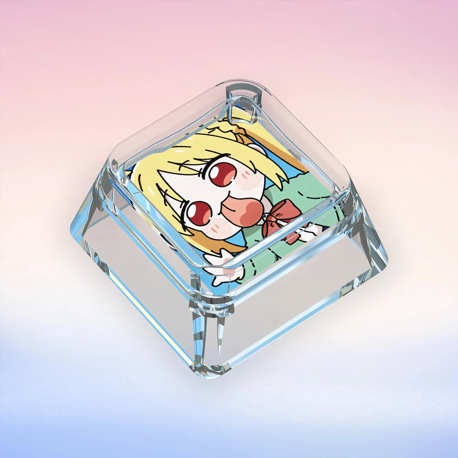 BOCCHI THE ROCK Serie niestandardowe przezroczyste Anime Gotoh Hitori/Ijichi Nijika/Yamada Ryo/Kita Ikuyo klawiatura mechaniczna nakładka na klucze — zdjęcie produktu 3