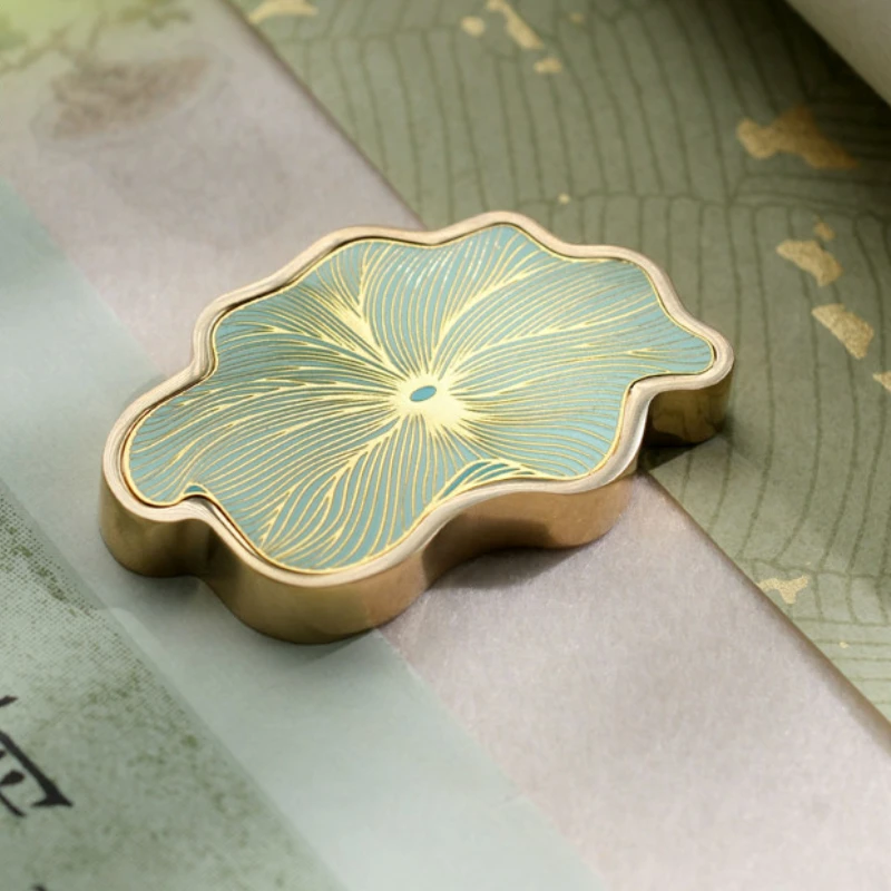Brass Paperweight Chinese Calligraphy Paper Press Heavy Metal Brush Painting Writing Desktop Ornament Stationery for Calligraphy