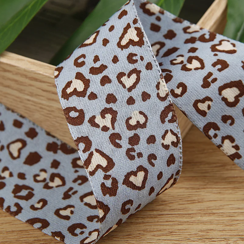 20 Yards Double-Sided Leopard Print Ribbon 10MM/25MM/40MM Wide for DIY Handmade Hair Bows Headwear Crafts And Home Decoration