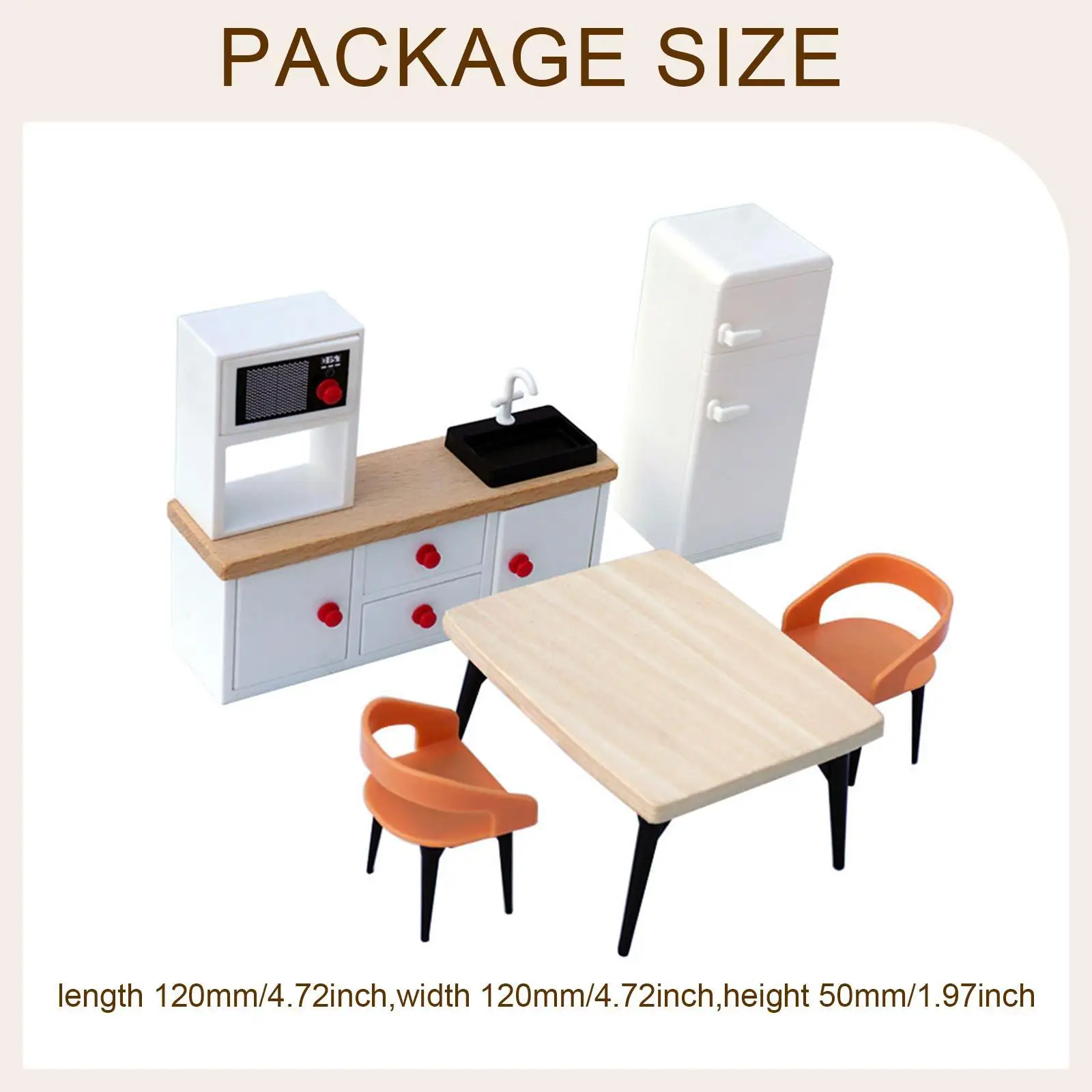 Juego de muebles para casa de muñecas, gabinete, decoración para casa de muñecas para niños pequeños 3+
