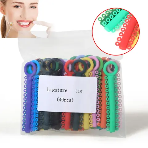 1040pcs Mix Colors Dental Orthodontic Ligature Ties Braces Elastomeric Rubber Bands Multi Colors