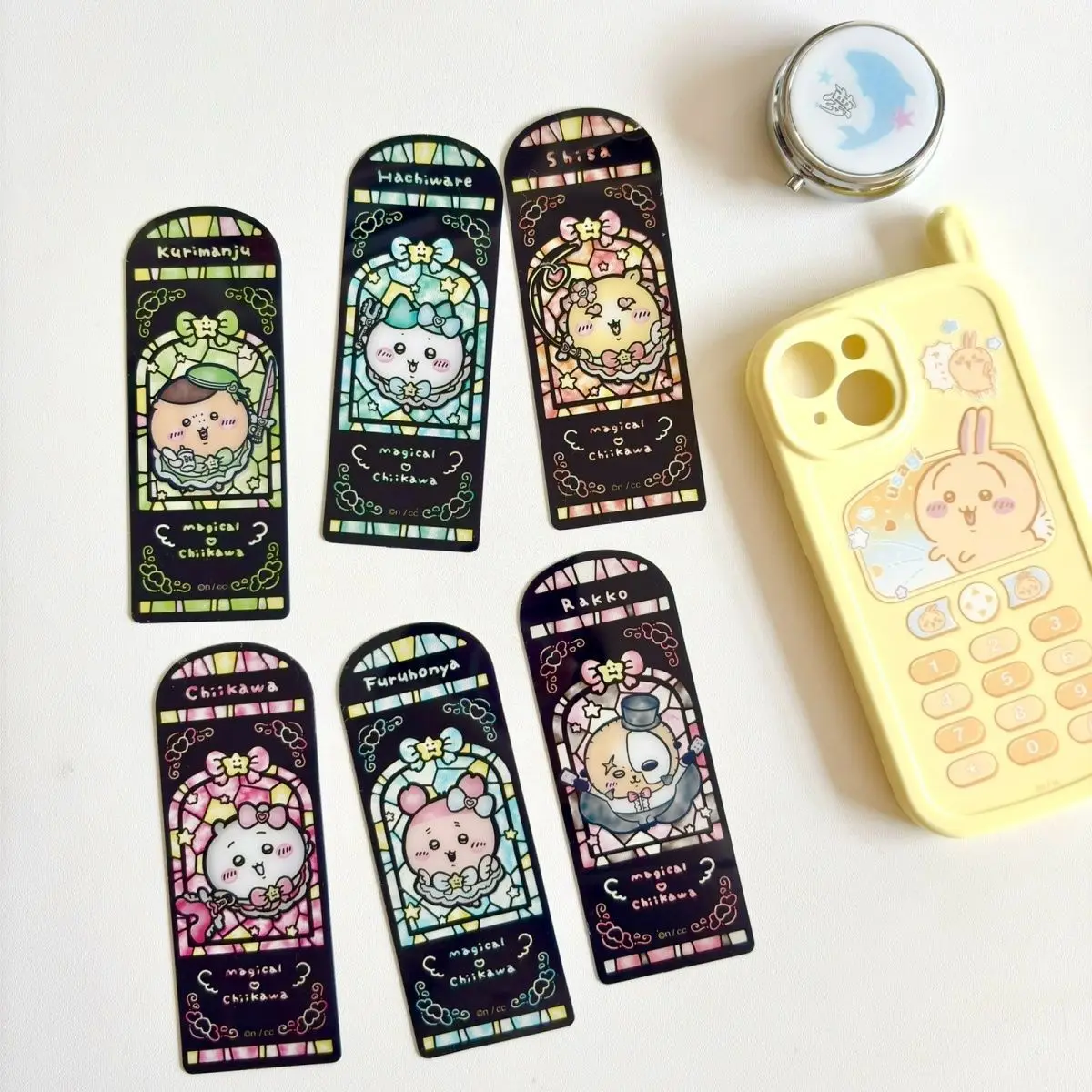 Chiikawa Magic Series Rose Window Transparent Bookmarks Cute Usagi Hachiware Photo Props Shooting Decor Holiday Souvenir Gifts - view 4