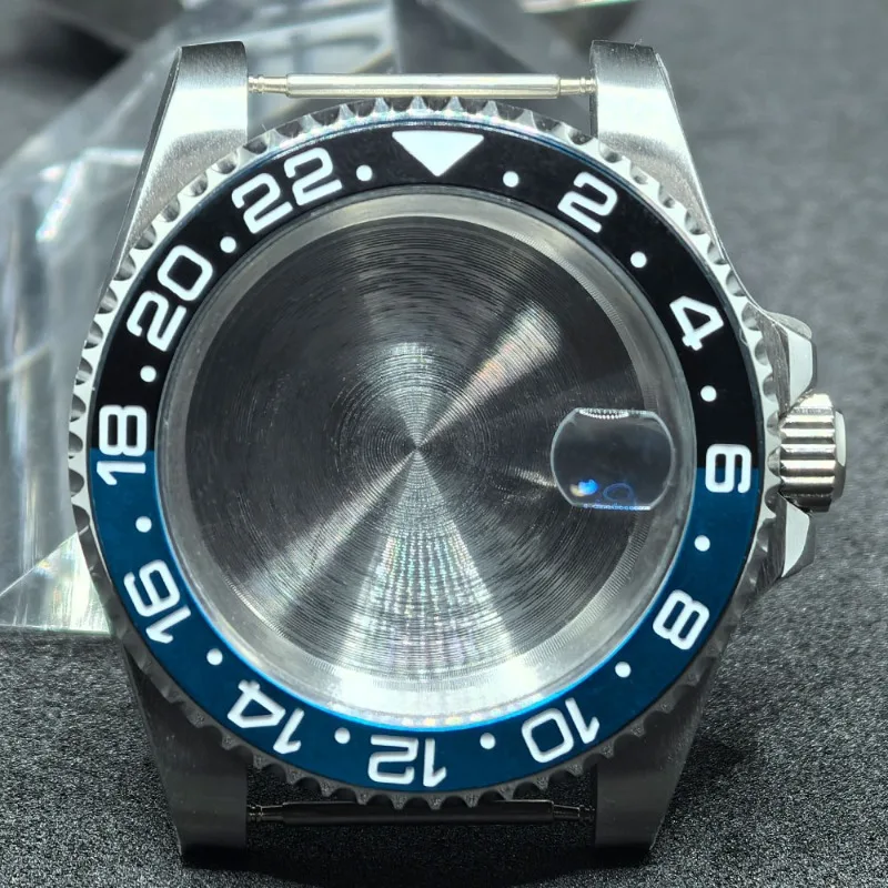 스테인리스 스틸 케이스 40mm 시계 GMT 링 케이스, NH35/NH36 무브먼트 개조 액세서리에 적합
