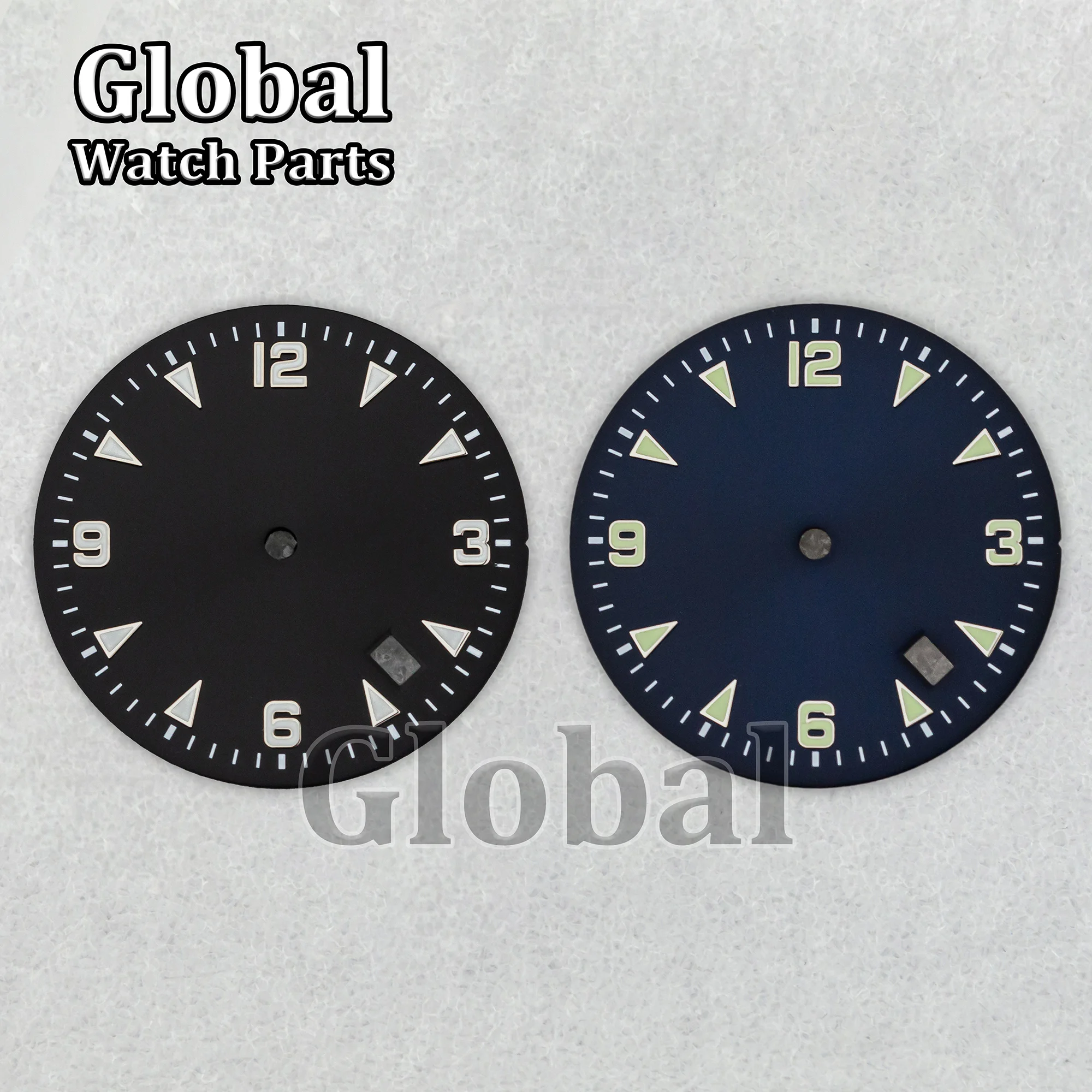 

NH35 32mm Watch Dial Luminous Hands for Mod Fifty Fathoms Watch Case fit NH35 Movement Replacements Repair Watch Parts