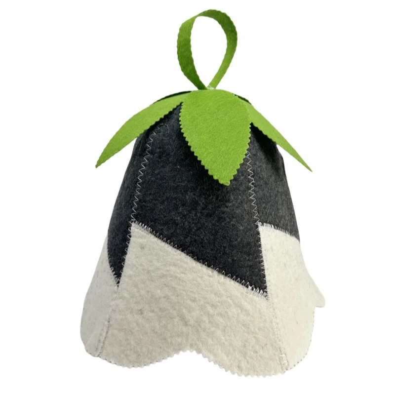 Unisex Bell-shaped Natural Wool Felt Sauna Hat Russian Banya Cap for men and women