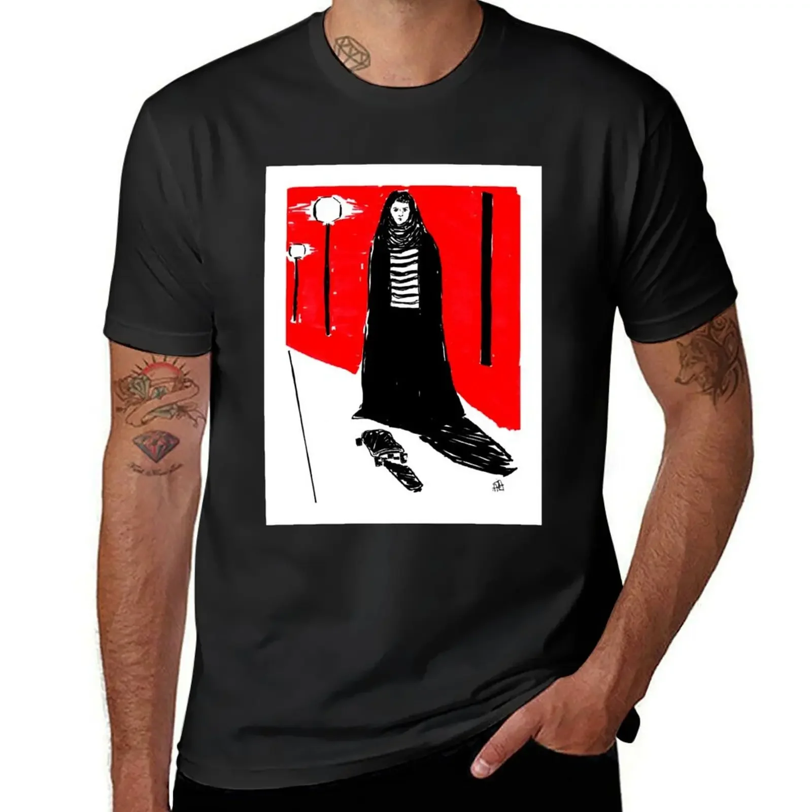 A Girl Walks Home Alone at Night T-Shirt shirts graphic anime stuff street wear Short sleeve tee men