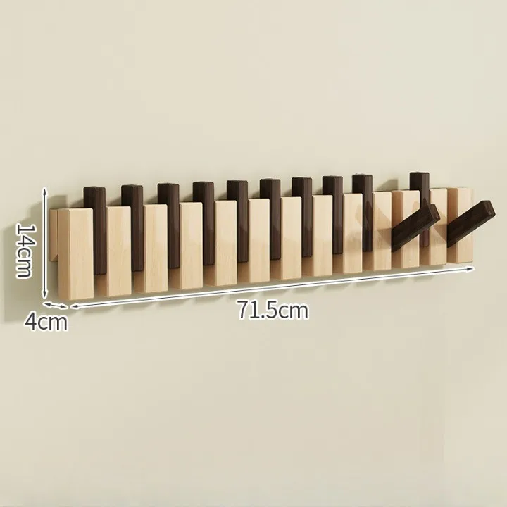 Piano key hanger wall hanging door back coat hook porch wall hook entrance door solid wood coat rack