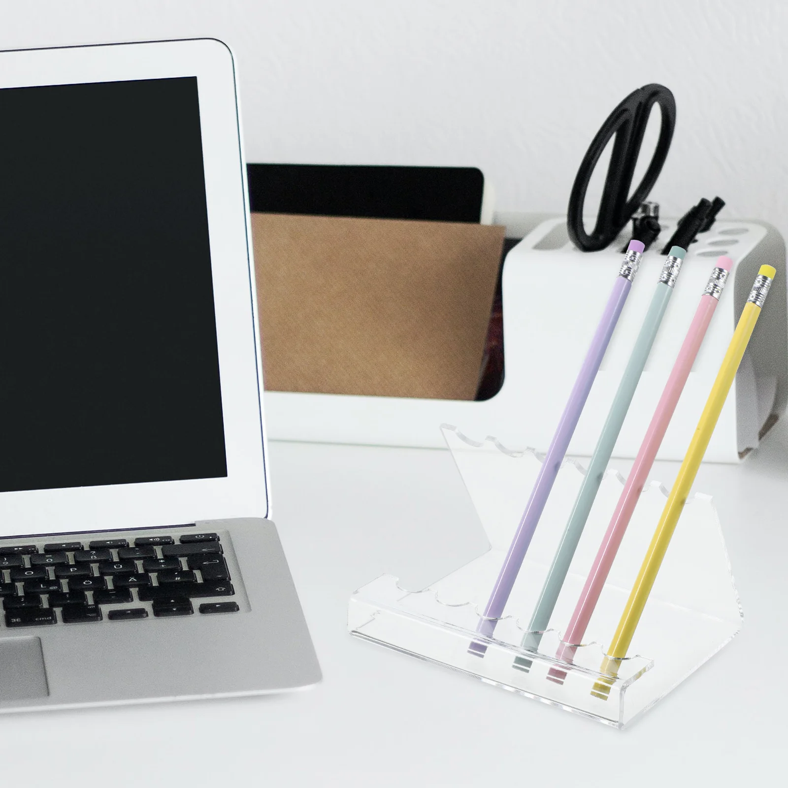 

Acrylic Six Holes Clear Acrylic Pen Display Holder Desk ganizer Pen Display Holder Storage St for Pens Pencils