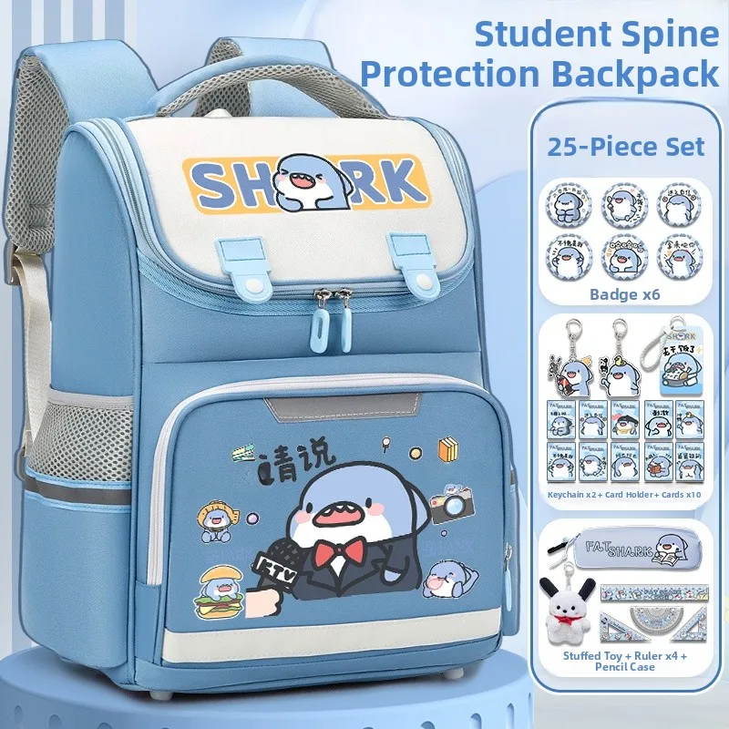 large-capacity-school-bag-children's-backpack-reducing-burden-double-shoulder-bag-cartoon-anime-network-celebrity-female-stud